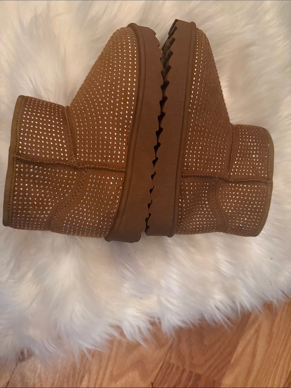 Sparkle Tan KIDS Short Boot